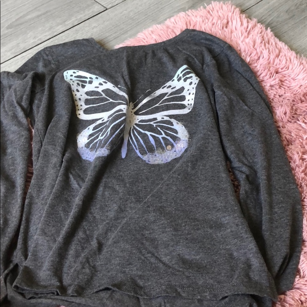 Ombre butterfly long sleeve